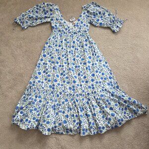 Eddy Haley Puff Sleeve Midi Dress